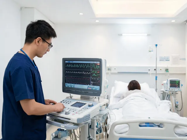 Clinical engineer at monitoring console